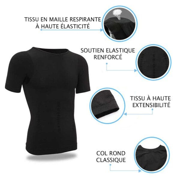 T shirt correcteur de posture gainant BodyBack-T