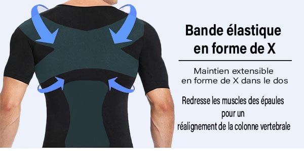 T shirt correcteur de posture gainant BodyBack-T